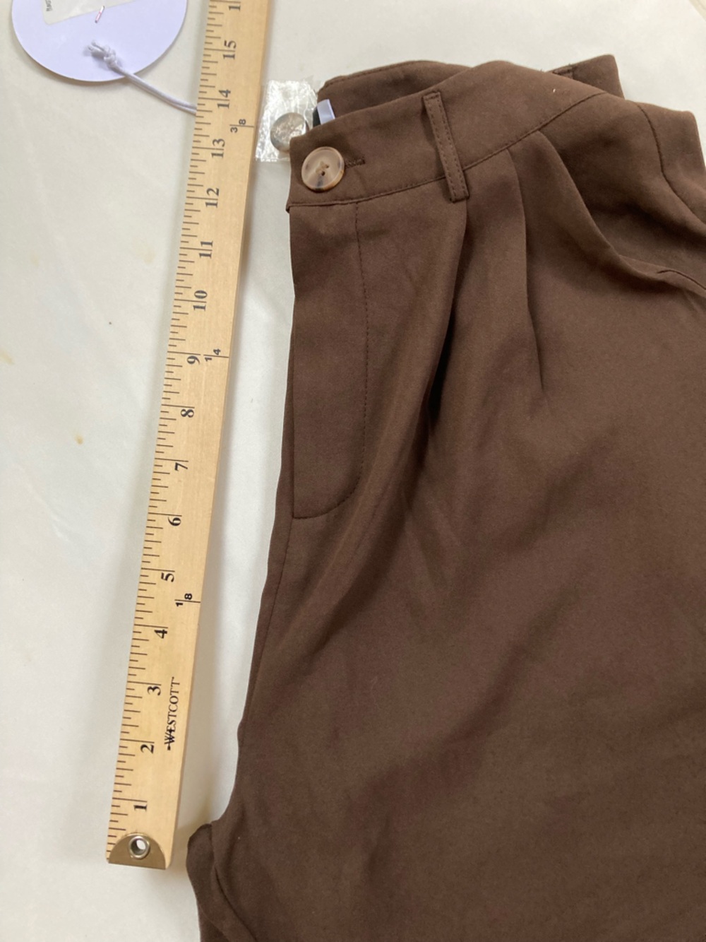 NWT Princess Polly Kylia Pants Brown High Waisted Wide Leg Pleated Trouser Sz 4 - Picture 8 of 11